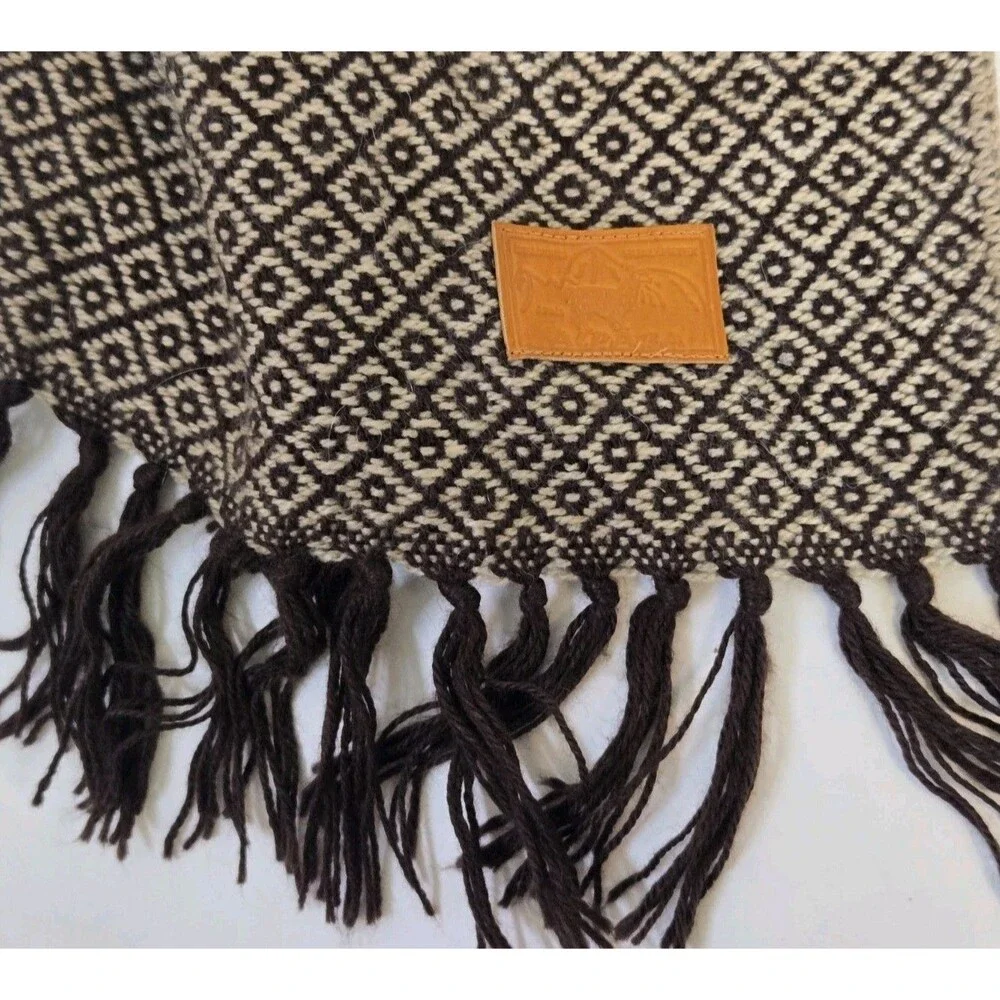Ruallpatek Alpaca‎ Blanket Geometric Soft Scarf Brown Winter Warm